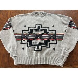 Hardwood & Pine Vintage Knit Sweater Size XL Southwest Aztec